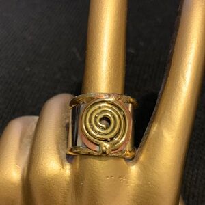 Gold and Silver Swirl Ring